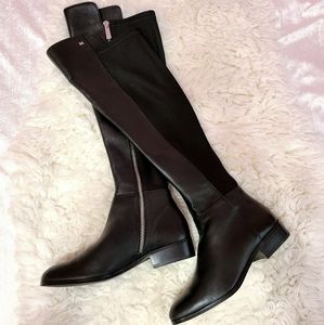 MICHAEL Michael Kors Women's Bromley Leather Riding Boots, Size 5, Color: Black